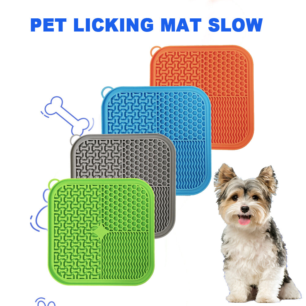 Colourful dog lick mats