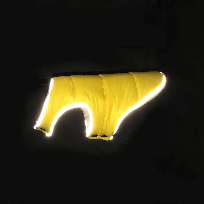 Reflective trim glowing in the dark