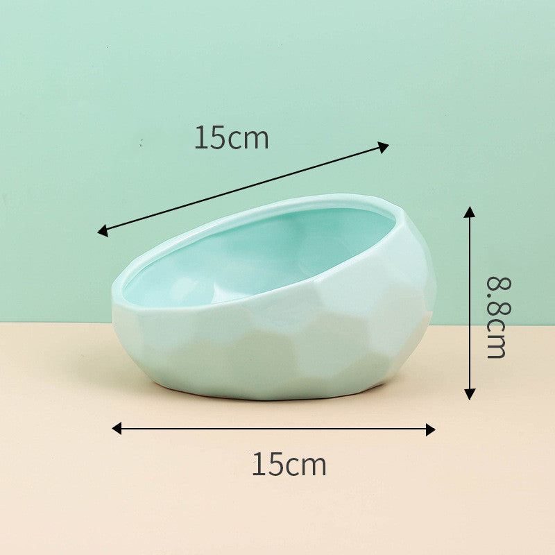 Ceramic Bowl & Wooden Stand