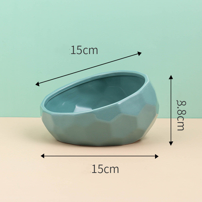 Ceramic Bowl & Wooden Stand