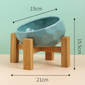 Ceramic Bowl & Wooden Stand