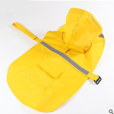 Yellow dog raincoat