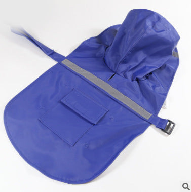 Blue dog raincoat
