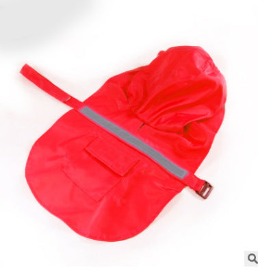 Red dog raincoat