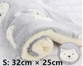 Grey bear fleece dog blanket