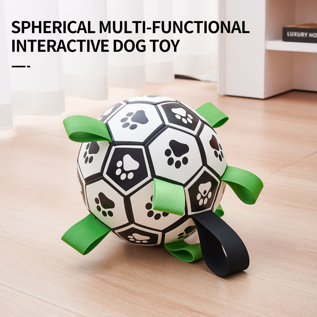 Dog Football with Tug Tabs