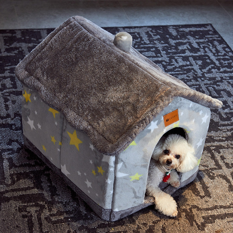 Cosy Covered Dog Bed