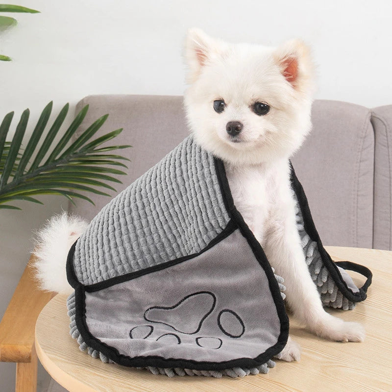 Mitt Towel dog towel with hand pockets