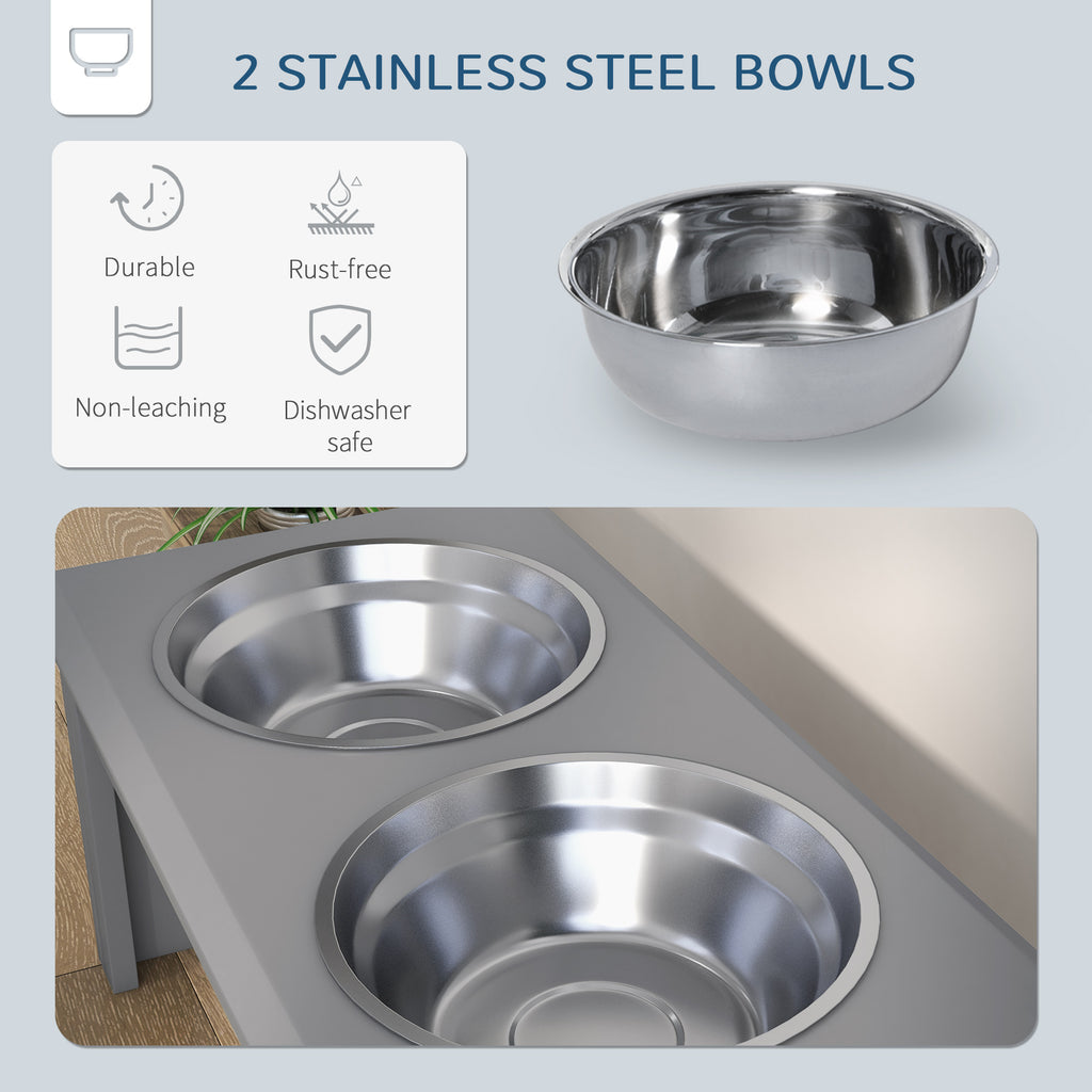 Stainless steel bowls close-up