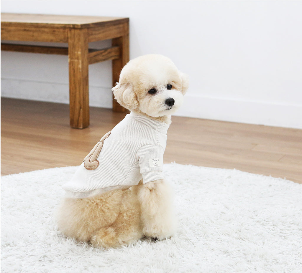 Cream dog jumper