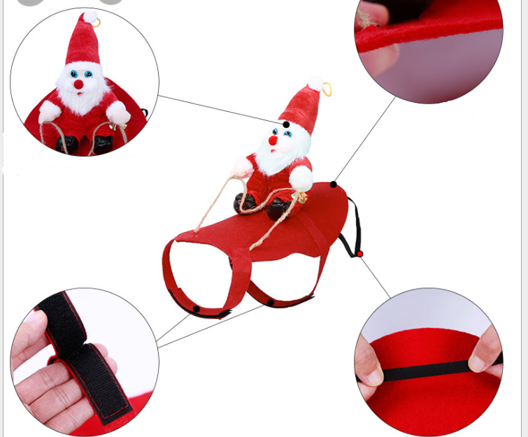 Santa Rider Dog Costume