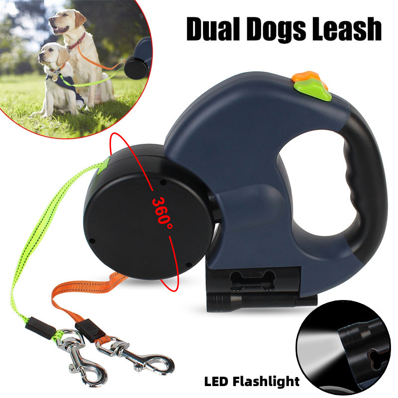 Retractable Lead for 2 Dogs