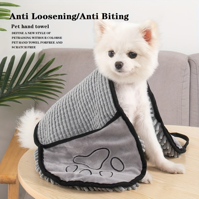 Mitt Towel dog towel with hand pockets