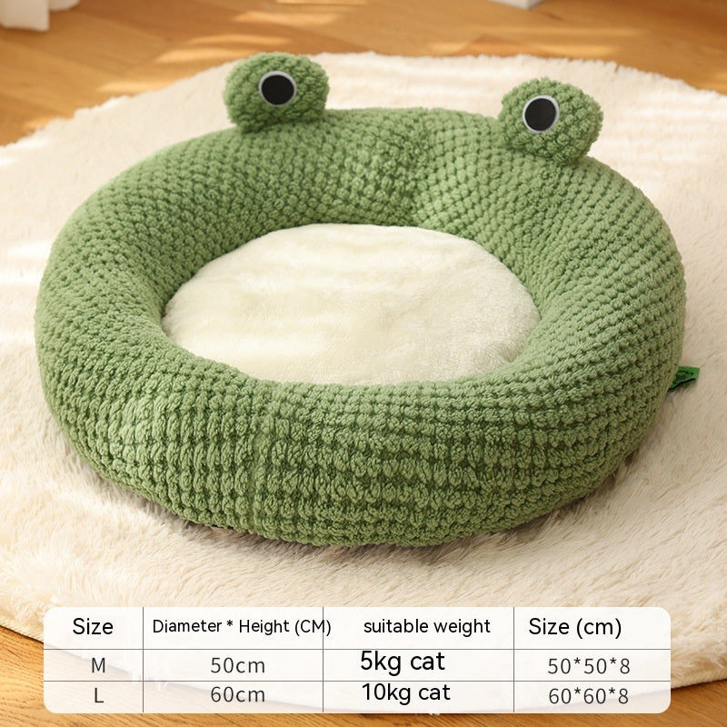 Plush Frog Dog Bed