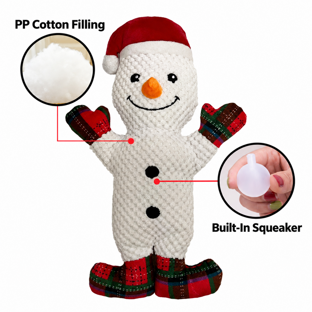 Squeaky Festive Plush Toys
