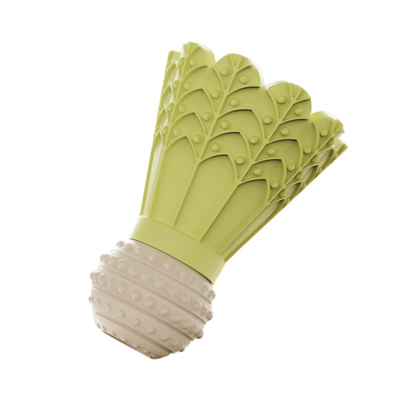 Badminton treat-dispensing dog chew toy