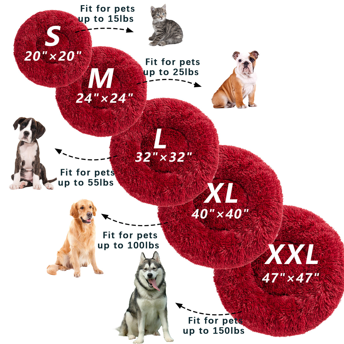 Snooze Donut calming dog bed